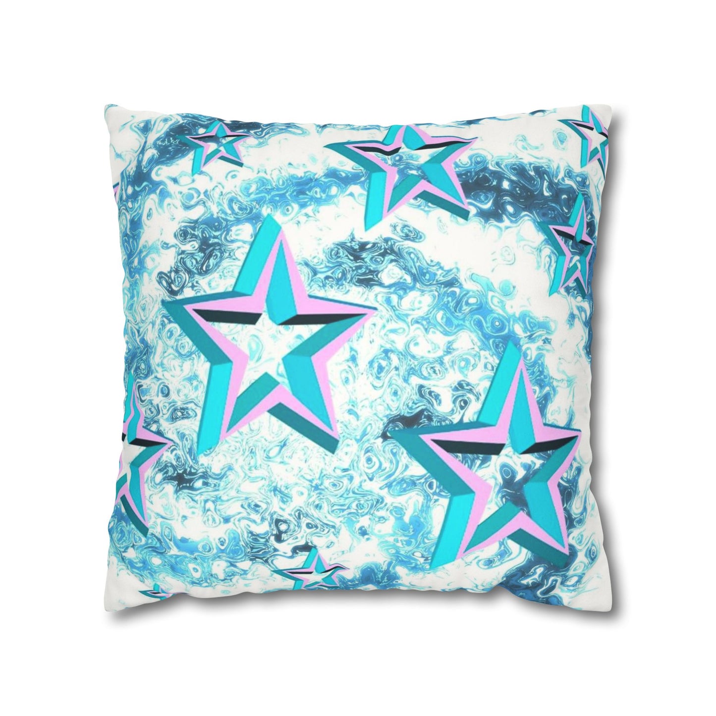 Star Faux Suede Square Pillowcase
