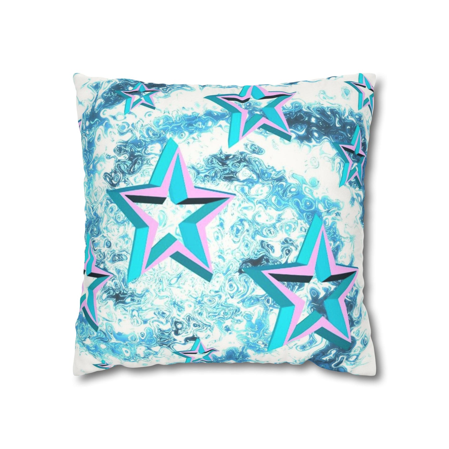 Star Faux Suede Square Pillowcase