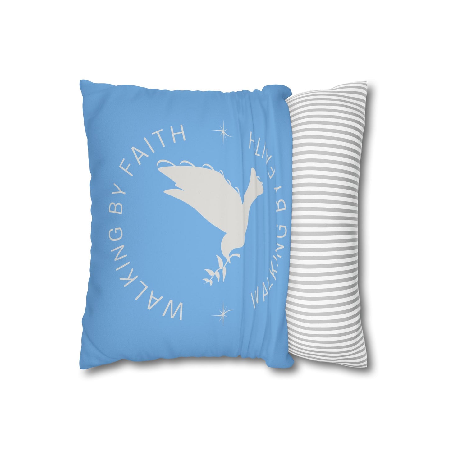 Walking by faith Faux Suede Square Pillowcase