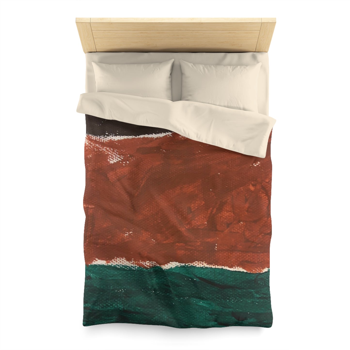 Brown paint Microfiber Duvet Cover