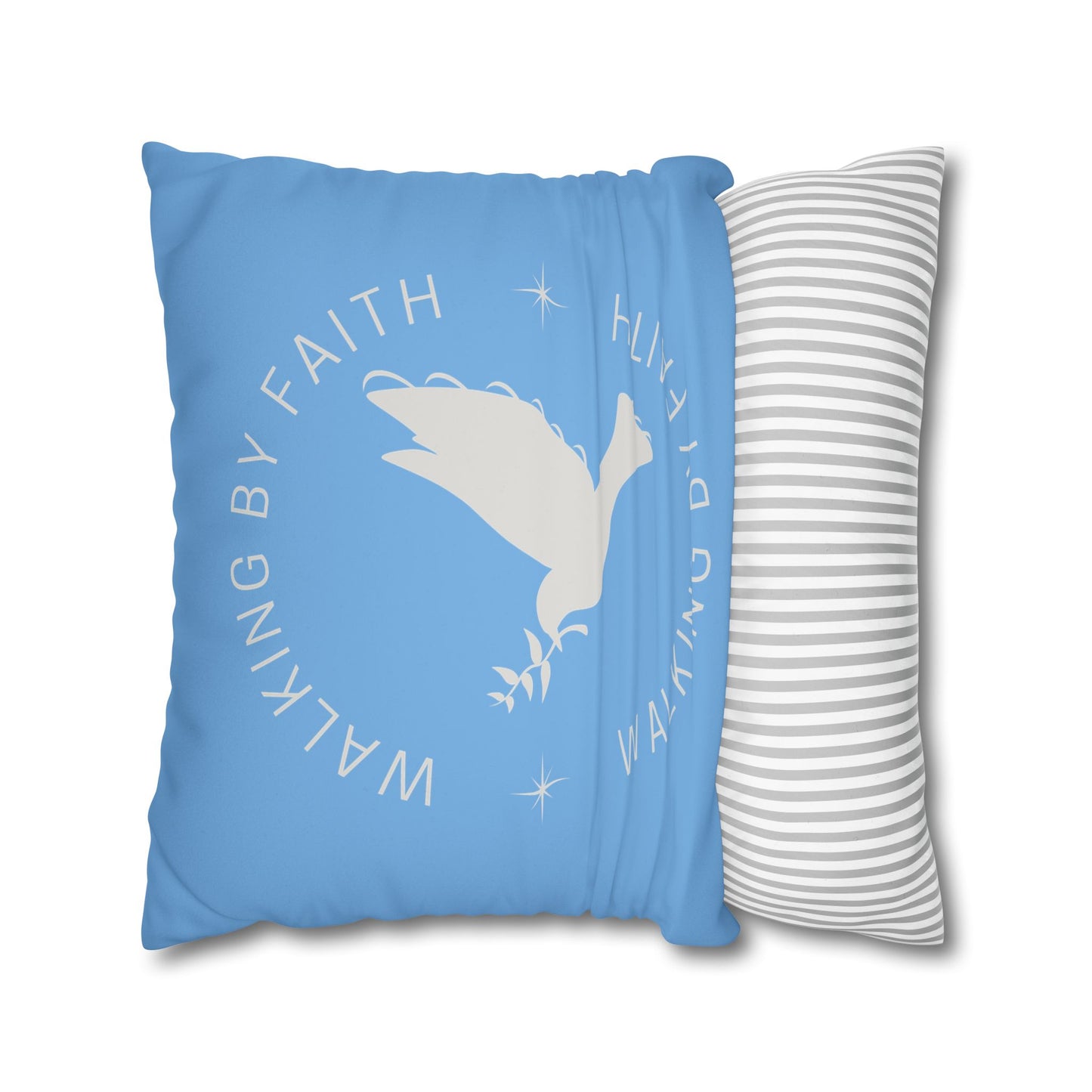 Walking by faith Faux Suede Square Pillowcase