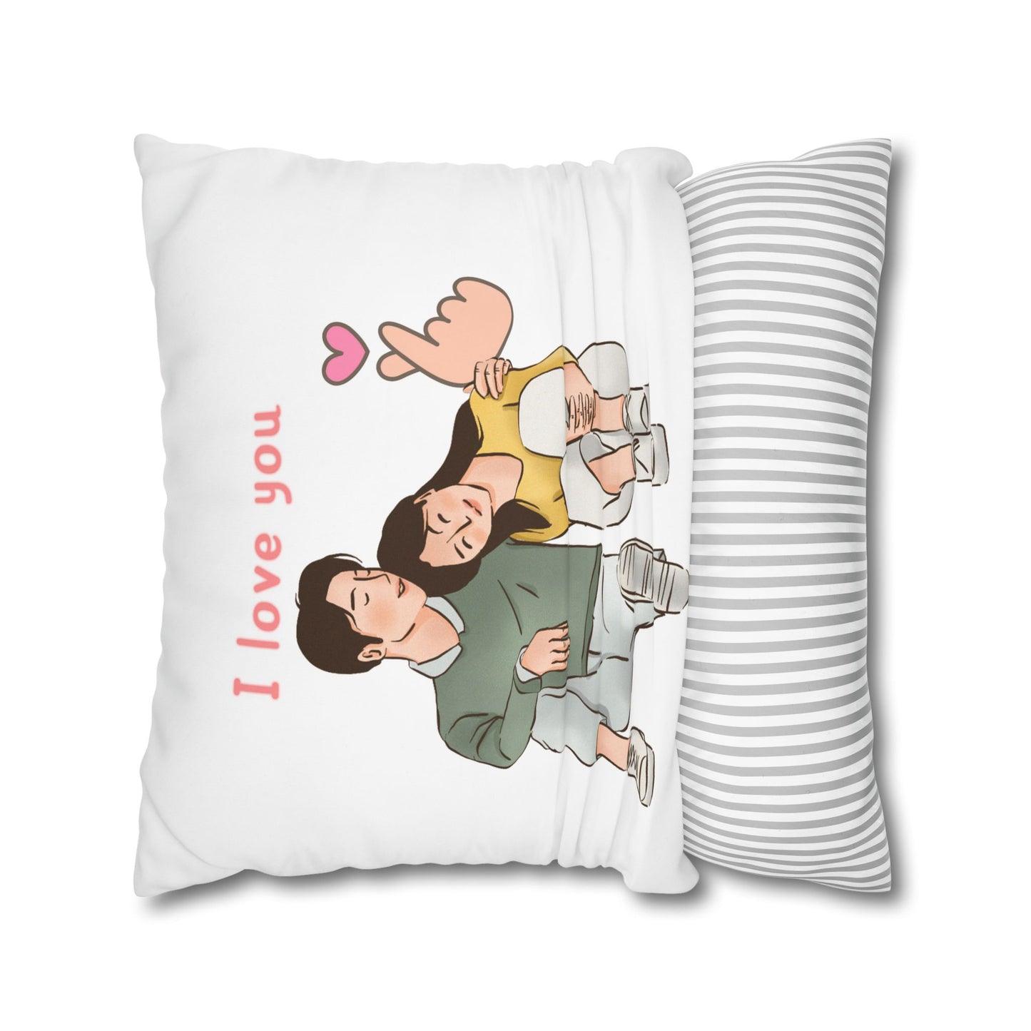 Love U Spun Polyester Pillowcase