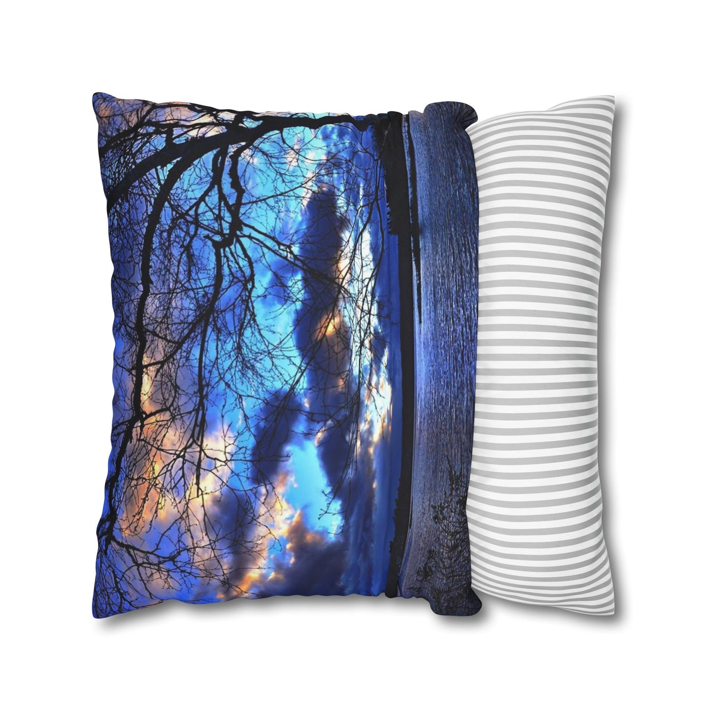 Setting sun Spun Polyester Pillowcase