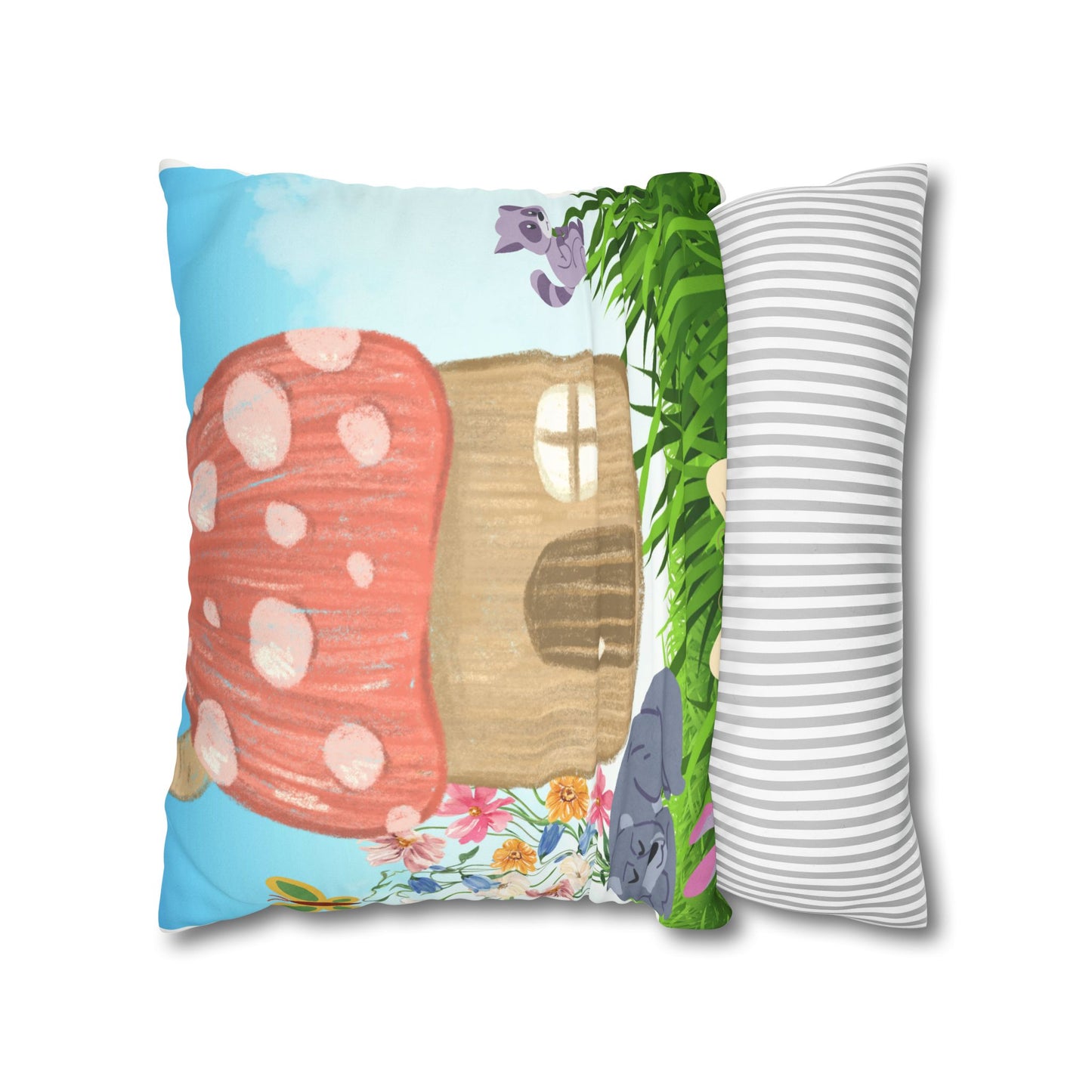 Summer cottage Faux Suede Square Pillow Case