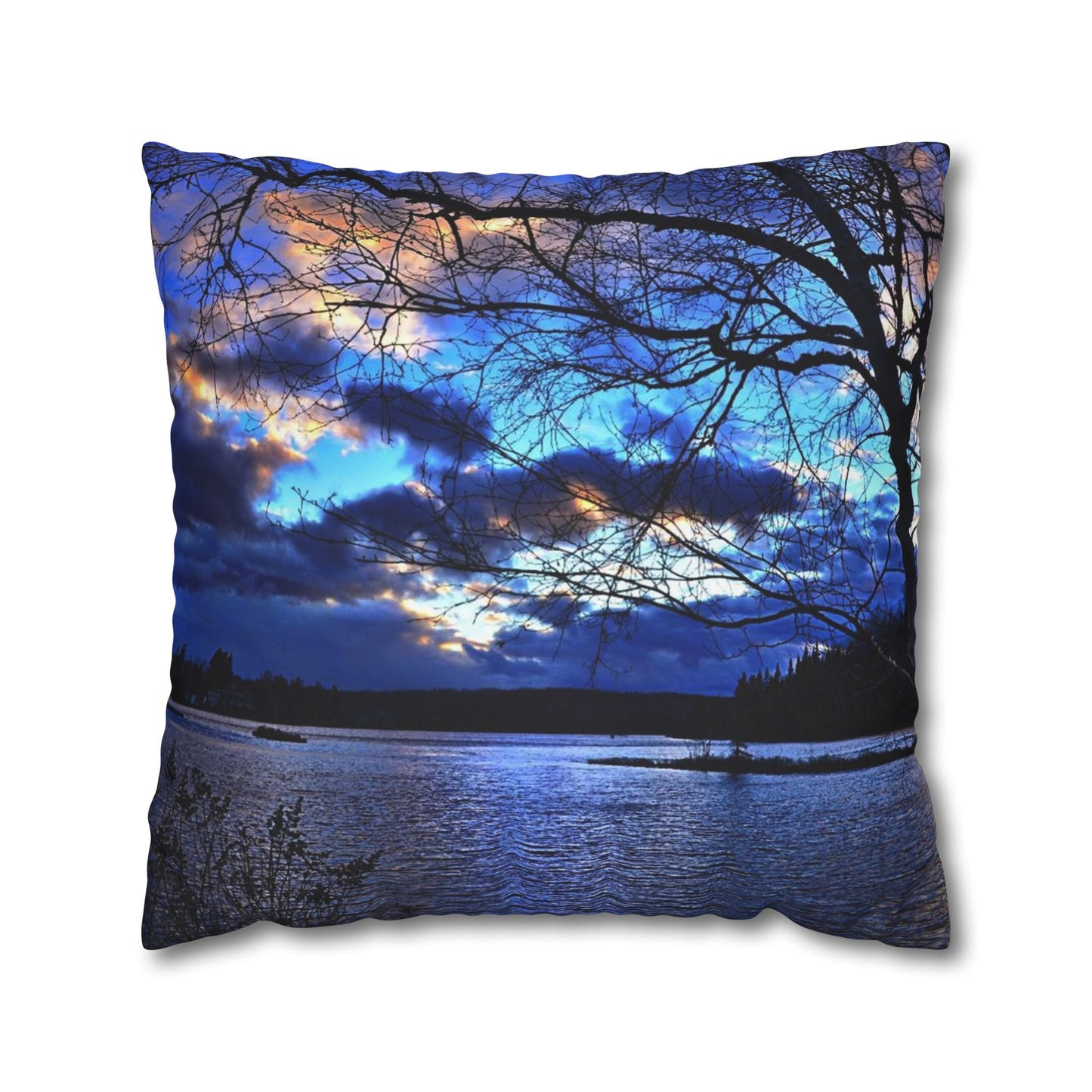 Setting sun Spun Polyester Pillowcase
