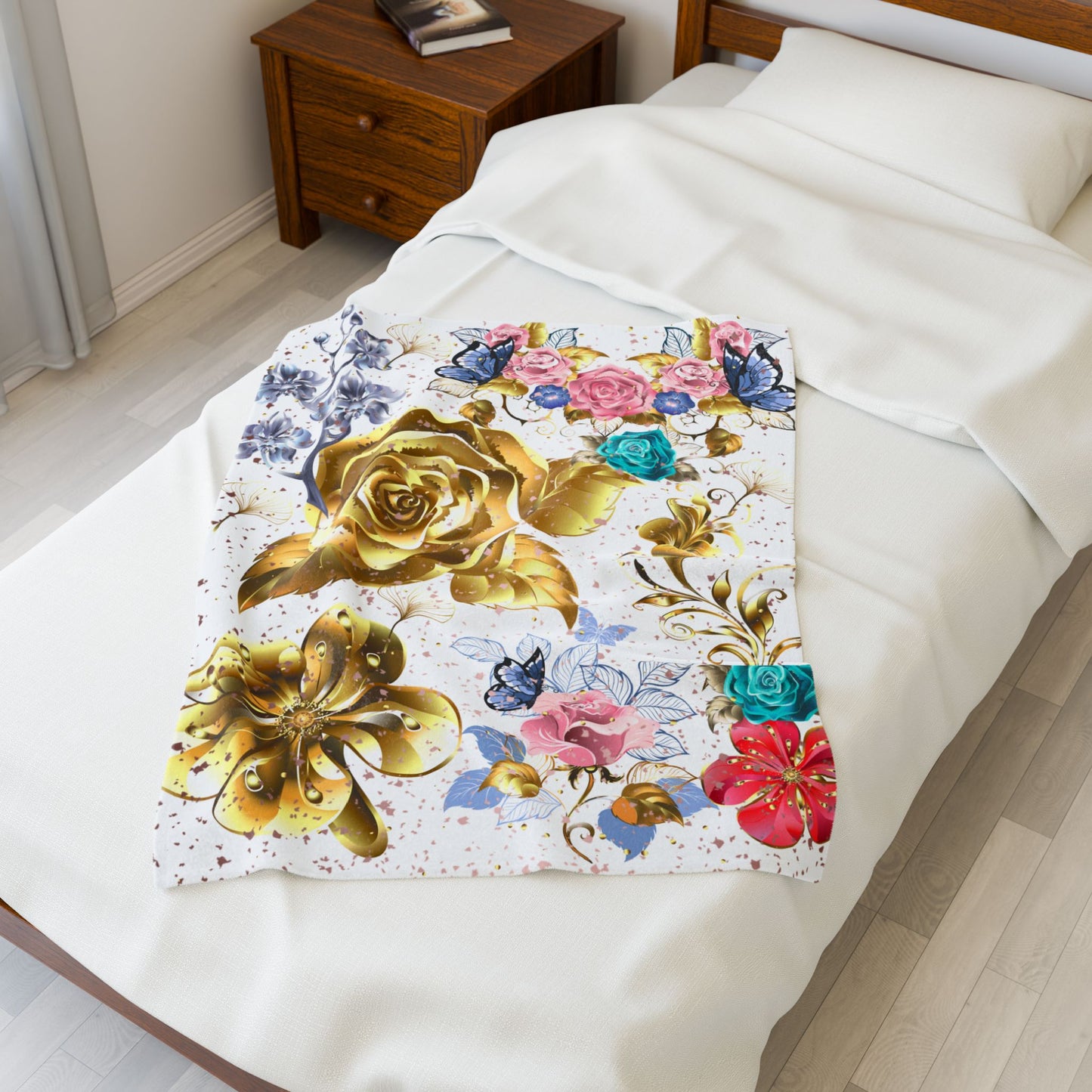Rose gold Velveteen Plush Blanket