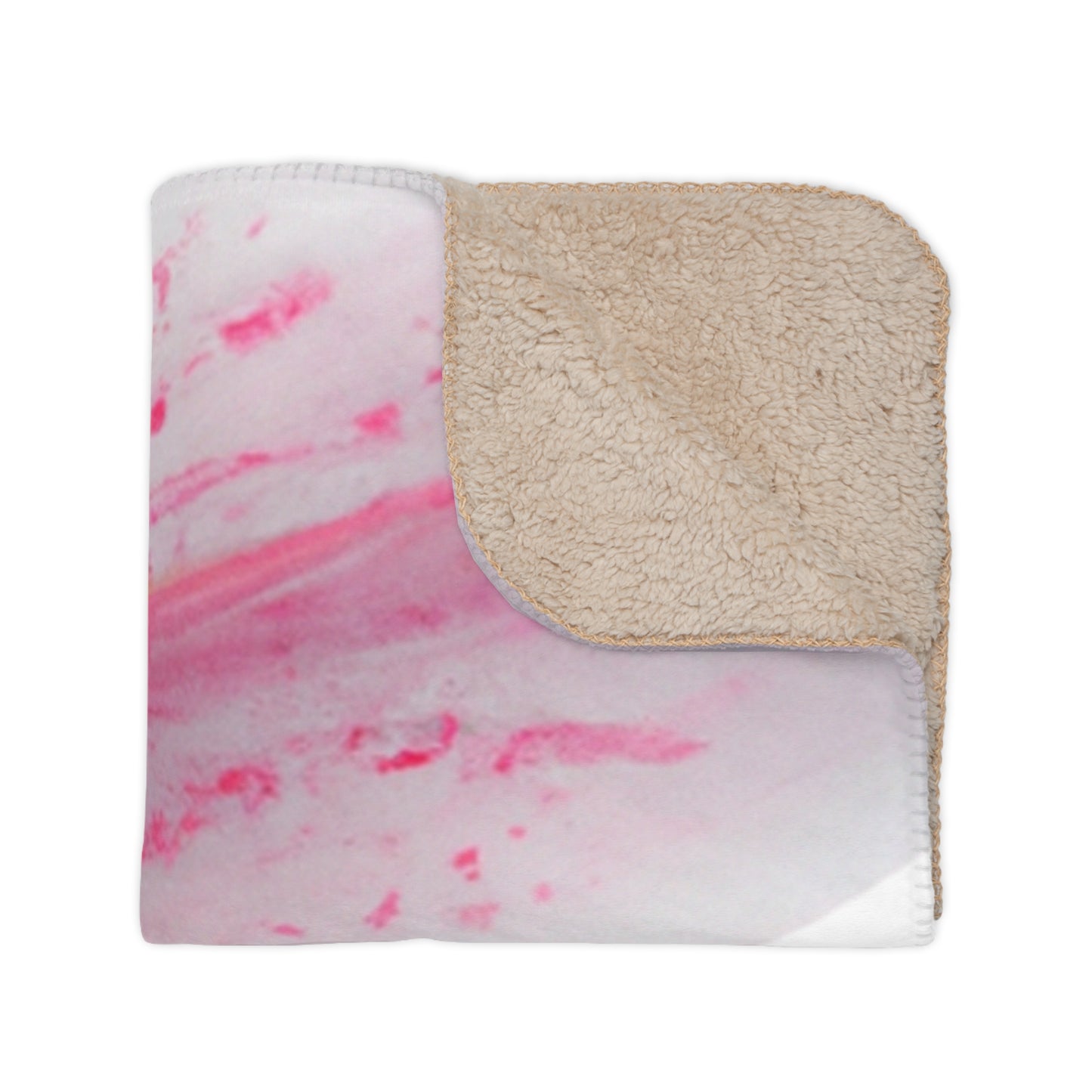 beautiful flower Tan Sherpa Blanket