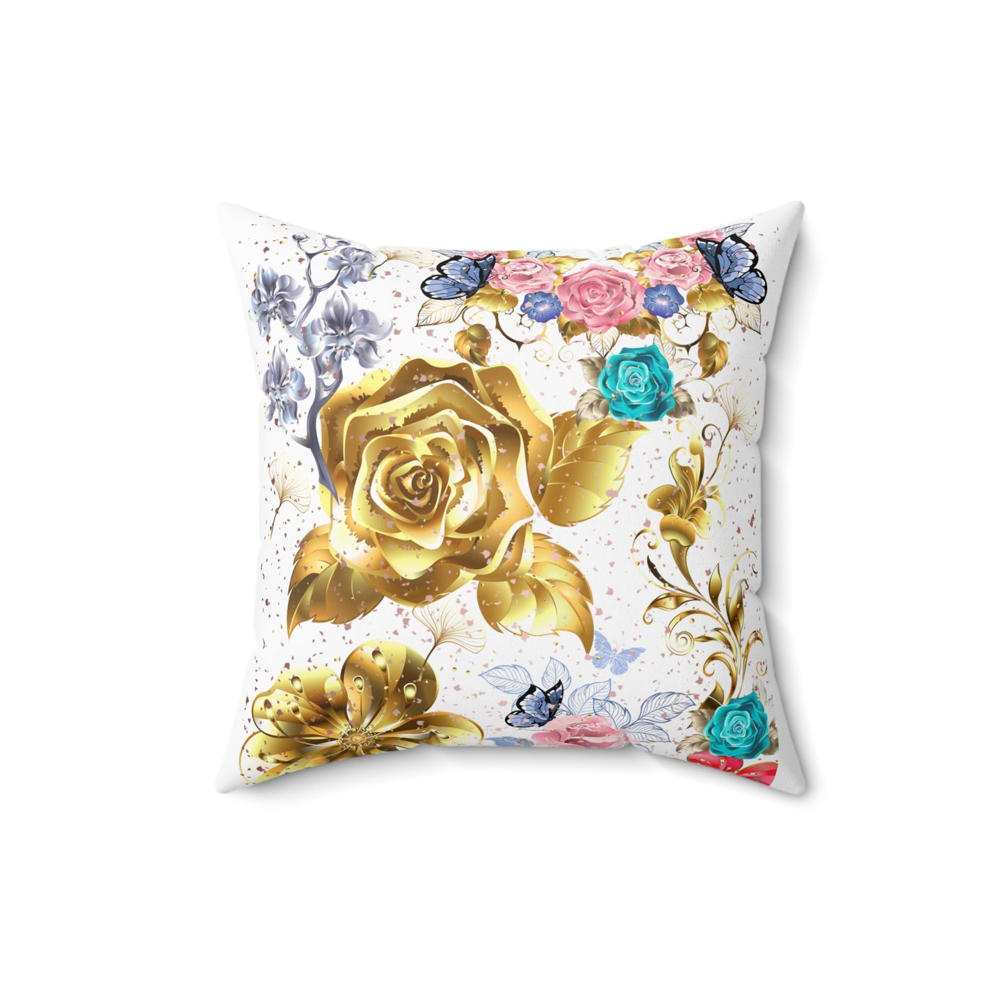 rose gold Spun Polyester Square Pillow