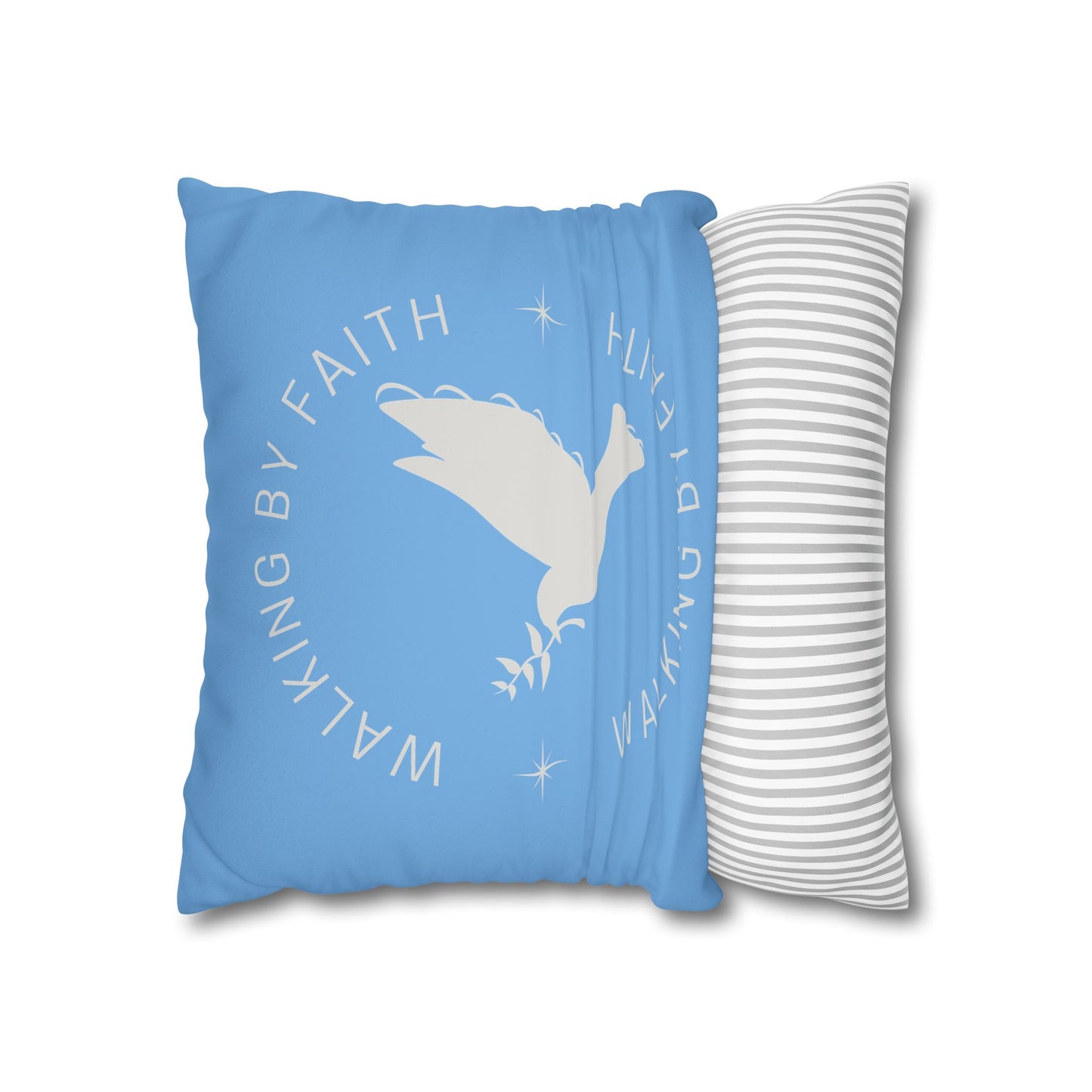 Walking by faith Faux Suede Square Pillowcase