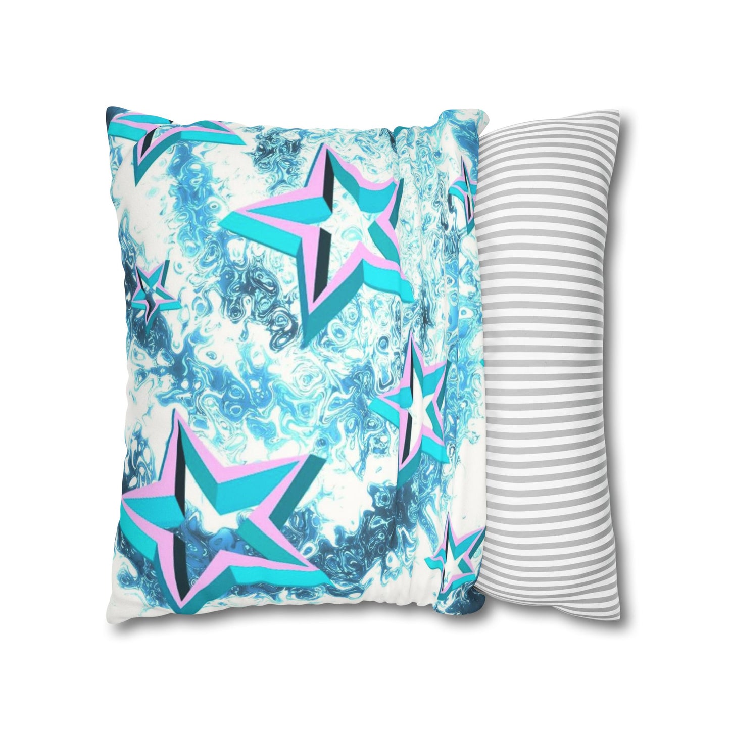 Star Faux Suede Square Pillowcase