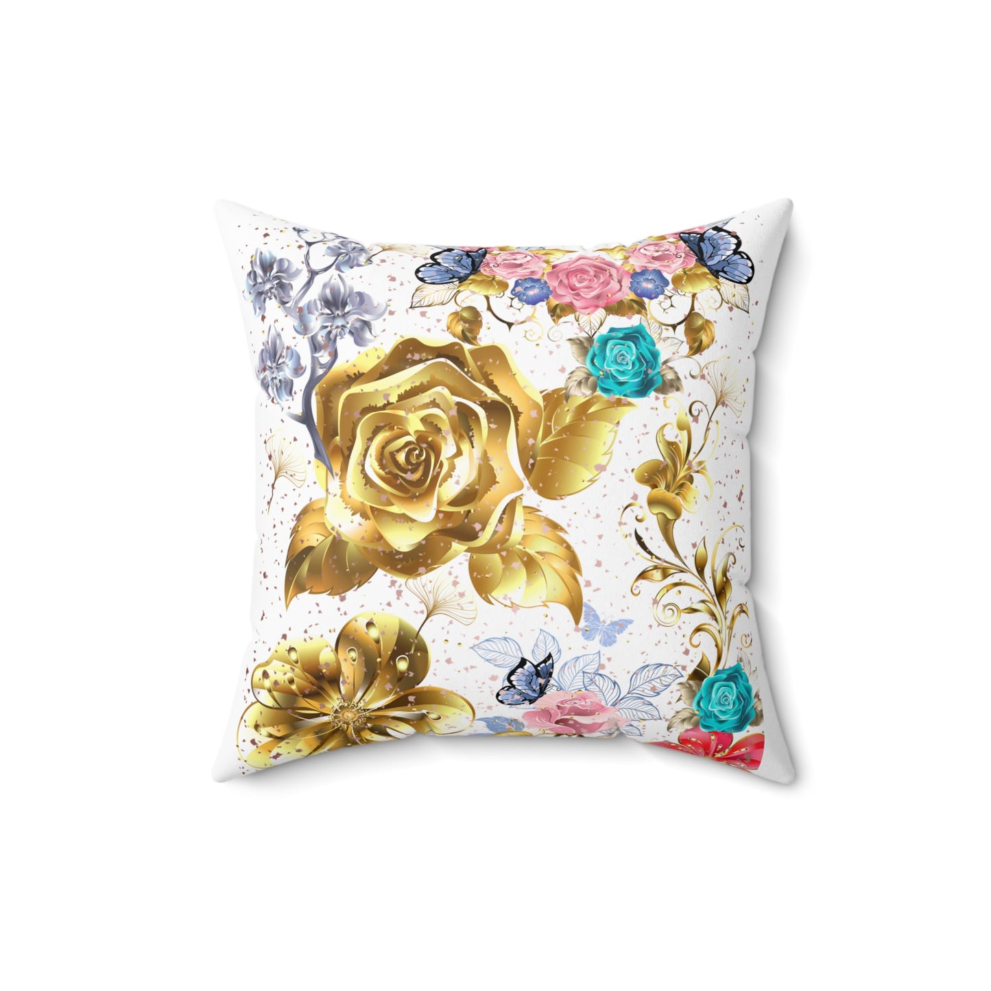 rose gold Spun Polyester Square Pillow