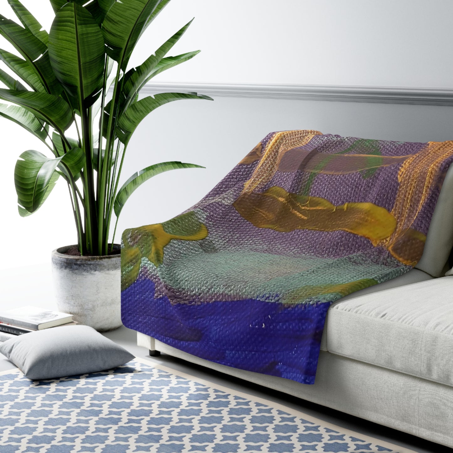 Abstract art Sherpa Fleece Blanket