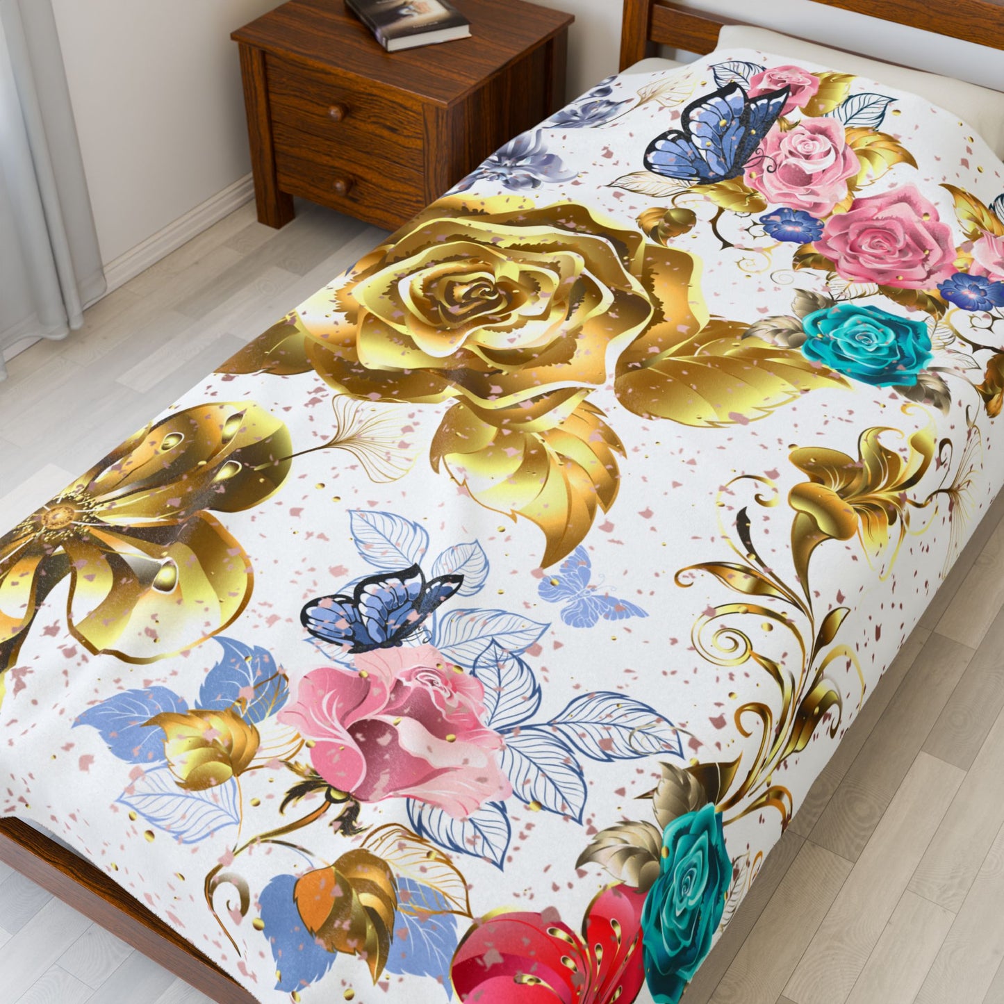 Rose gold Velveteen Plush Blanket