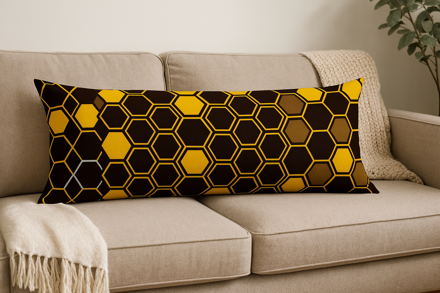 Honeycomb Fleece Body Pillow