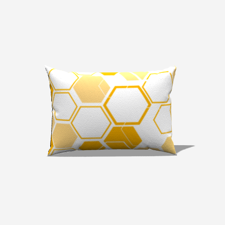 Honeycomb Cotton Twill Lumbar Pillow