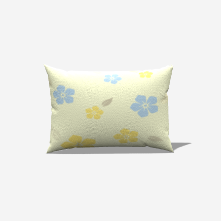 Flowers Cotton Twill Lumbar Pillow Cover