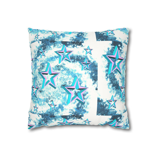 Star Faux Suede Square Pillowcase