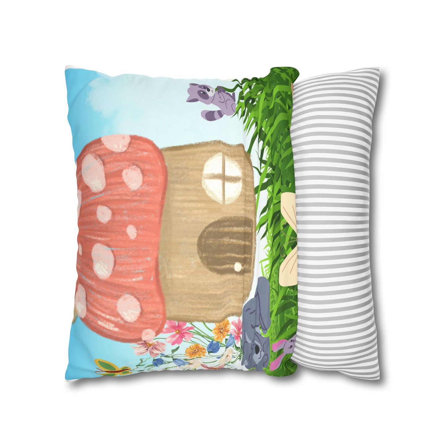 Summer cottage Faux Suede Square Pillow Case