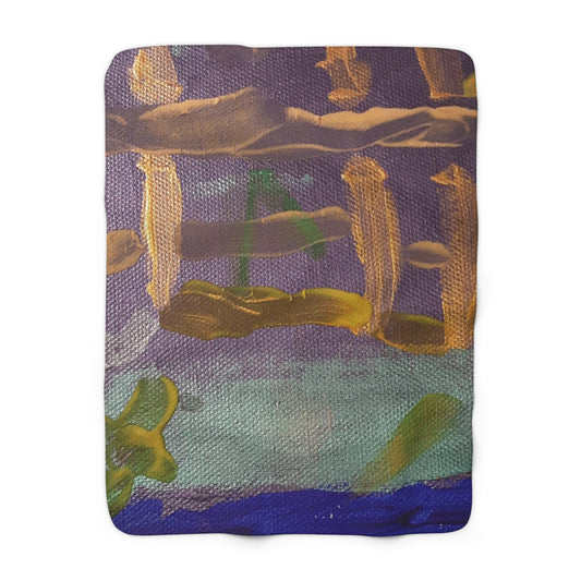 Abstract art Sherpa Fleece Blanket