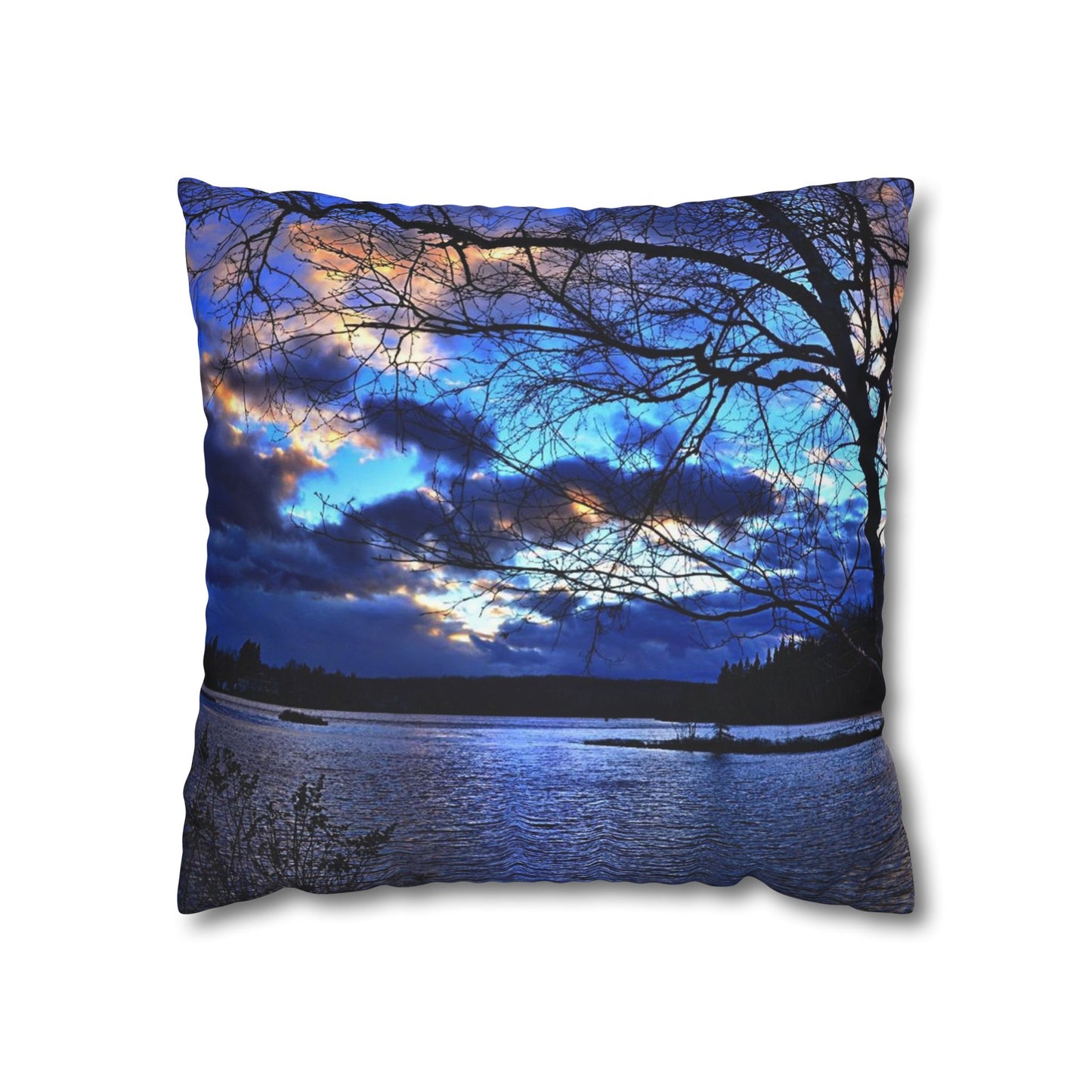 Setting sun Spun Polyester Pillowcase