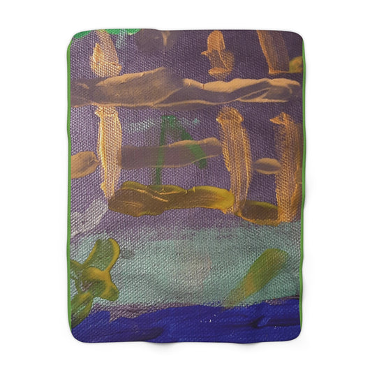 Abstract art Sherpa Fleece Blanket