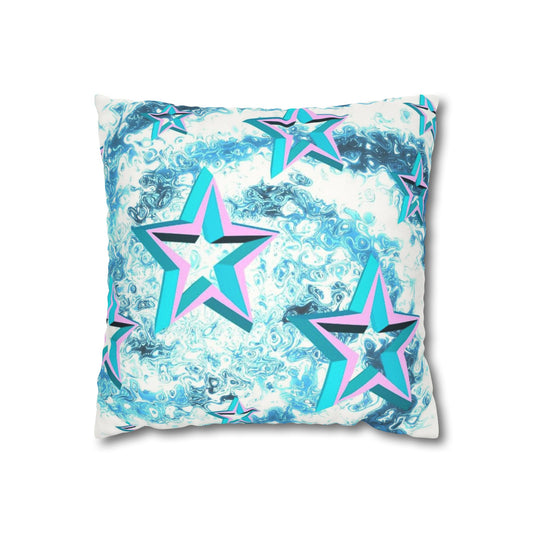 Star Faux Suede Square Pillowcase