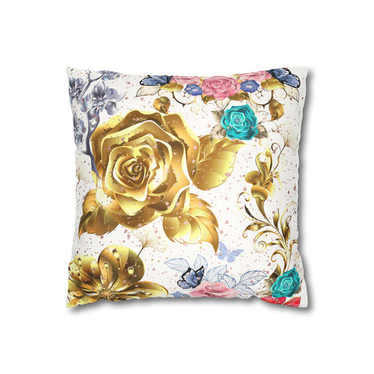 rose gold Faux Suede Square Pillow Case