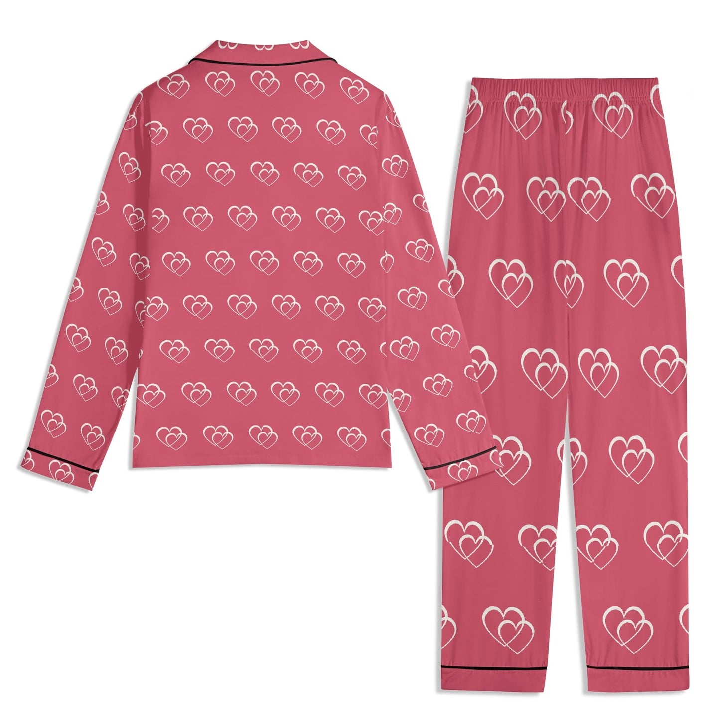 Luxurious Hearts Cotton Polyester Adult Pajamas