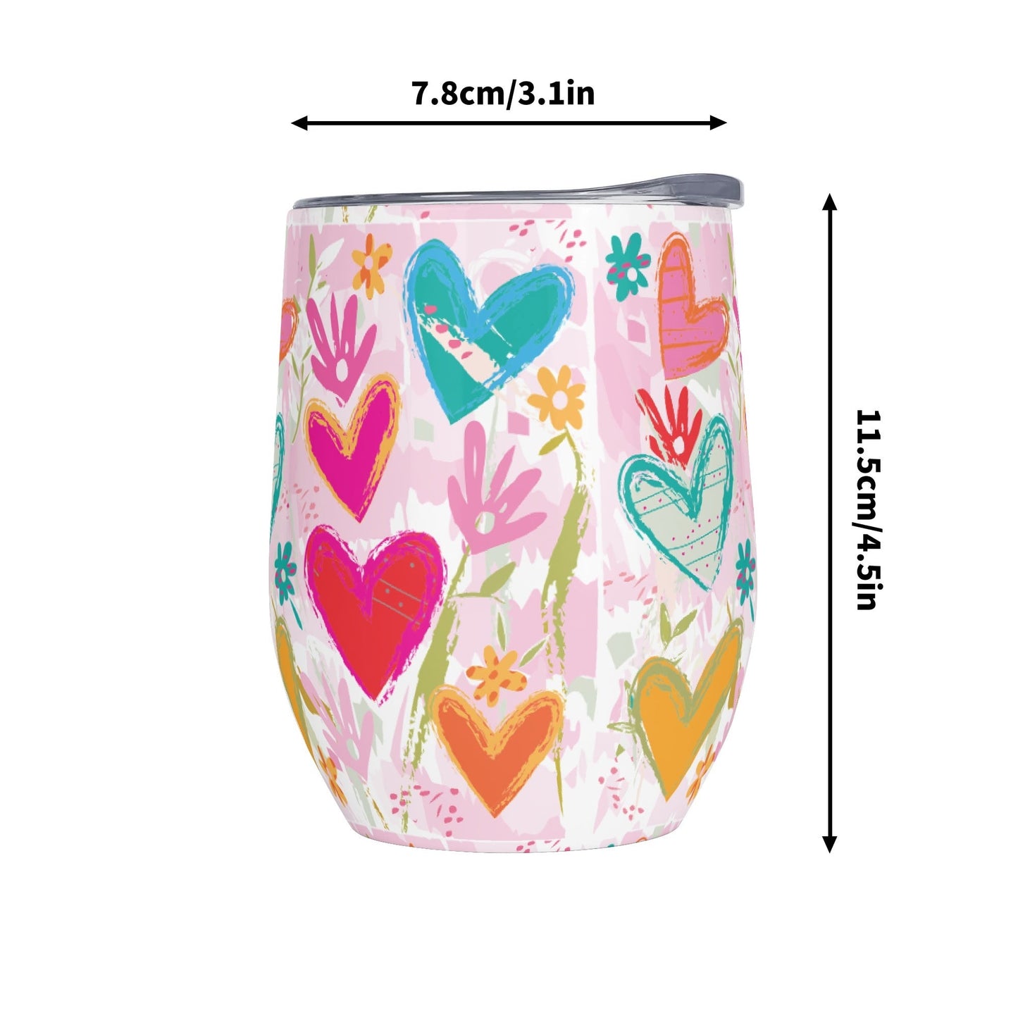 12oz Wine Tumbler Wine Glasses with Lid