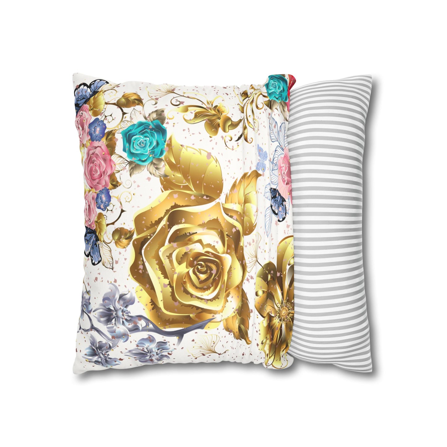 rose gold Faux Suede Square Pillow Case