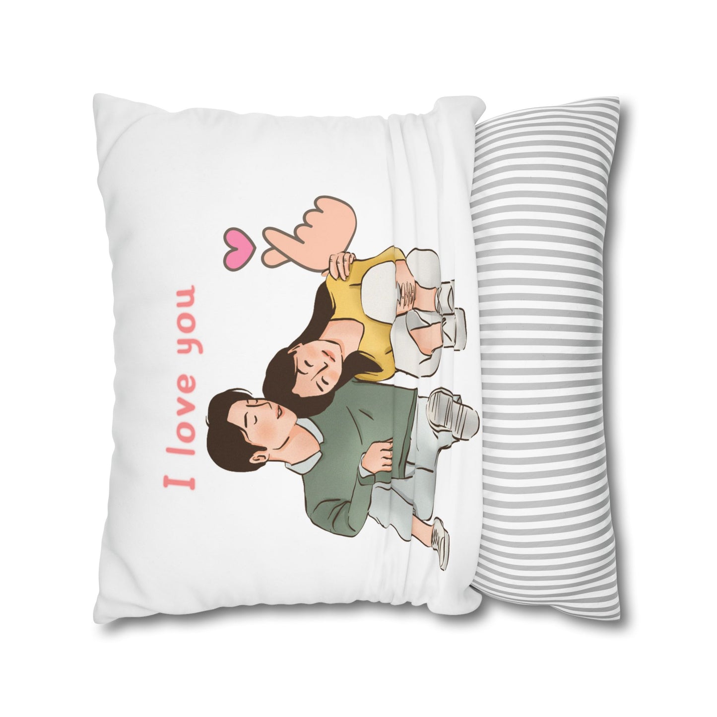 Love U Spun Polyester Pillowcase