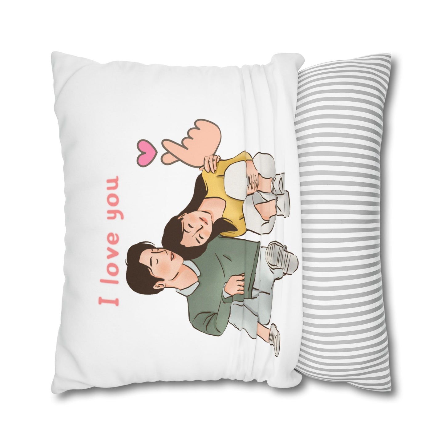 Love U Spun Polyester Pillowcase
