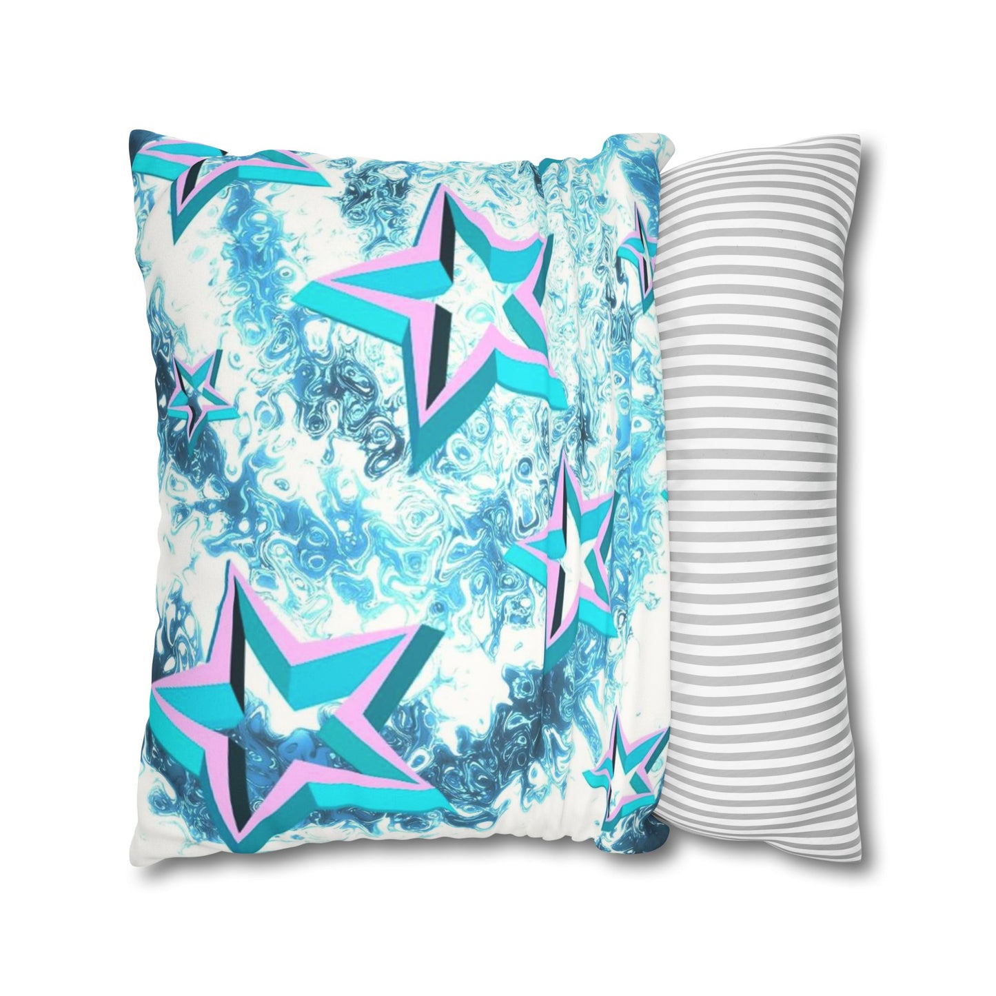 Star Faux Suede Square Pillowcase