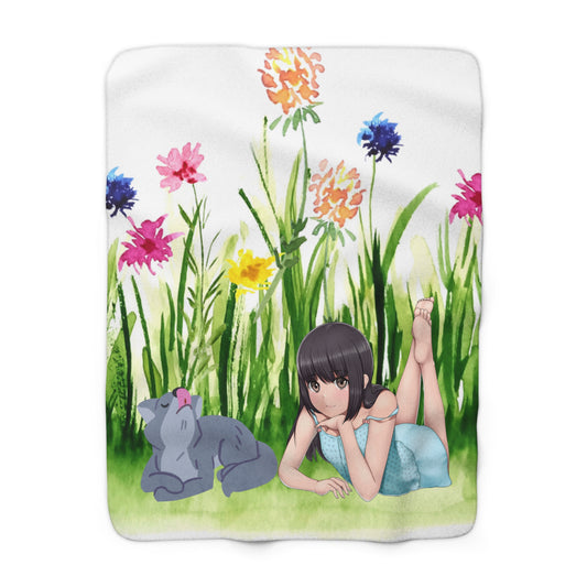 Flowers Herpa Fleece Blanket