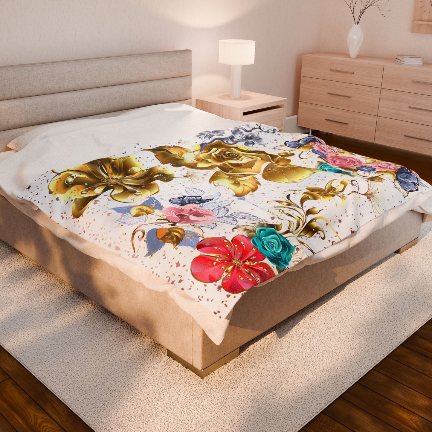 Rose gold Velveteen Plush Blanket