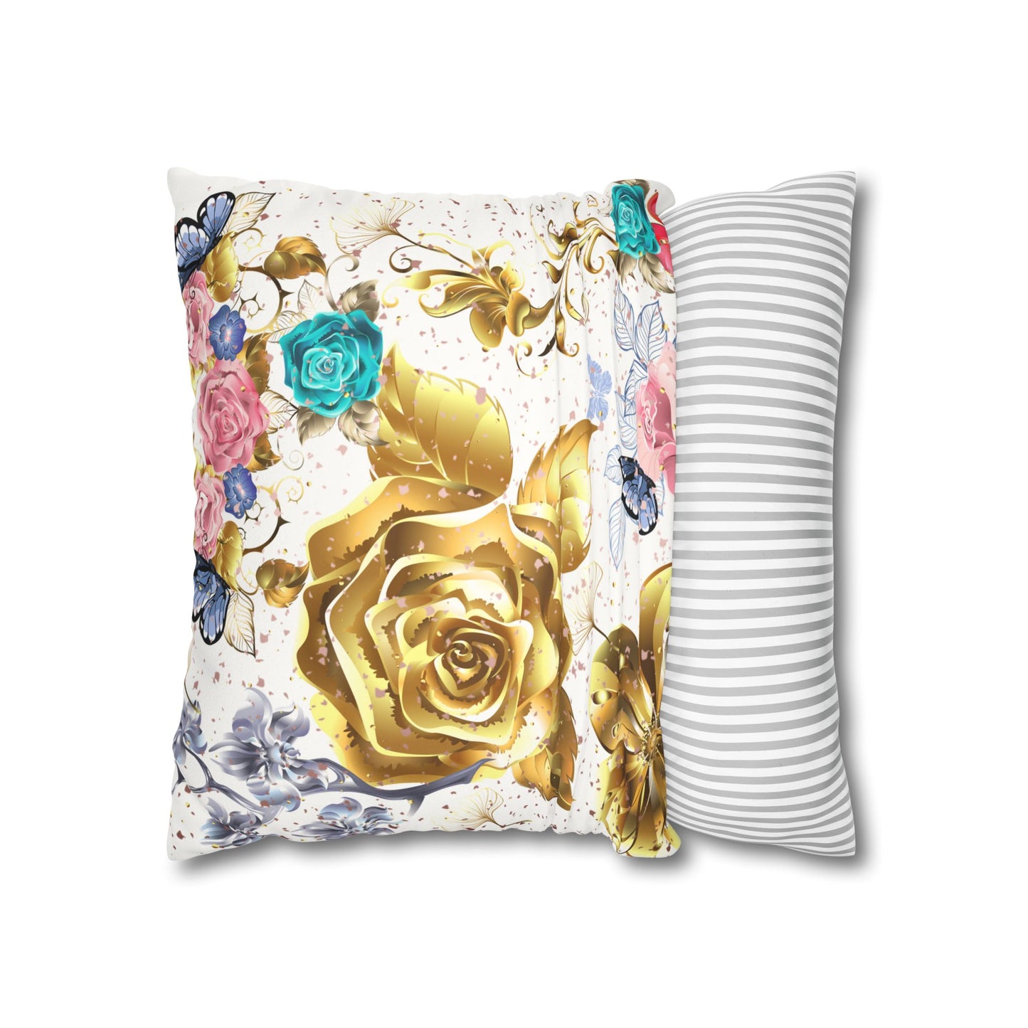 rose gold Faux Suede Square Pillow Case