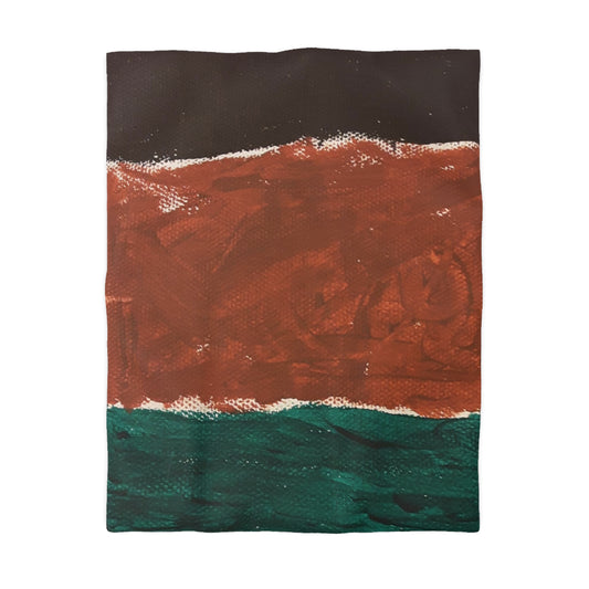 Brown paint Microfiber Duvet Cover