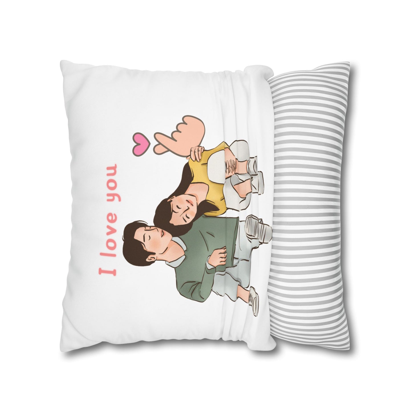Love U Spun Polyester Pillowcase