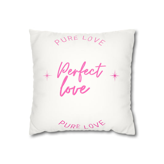 Pure love Faux Suede Square Pillowcase