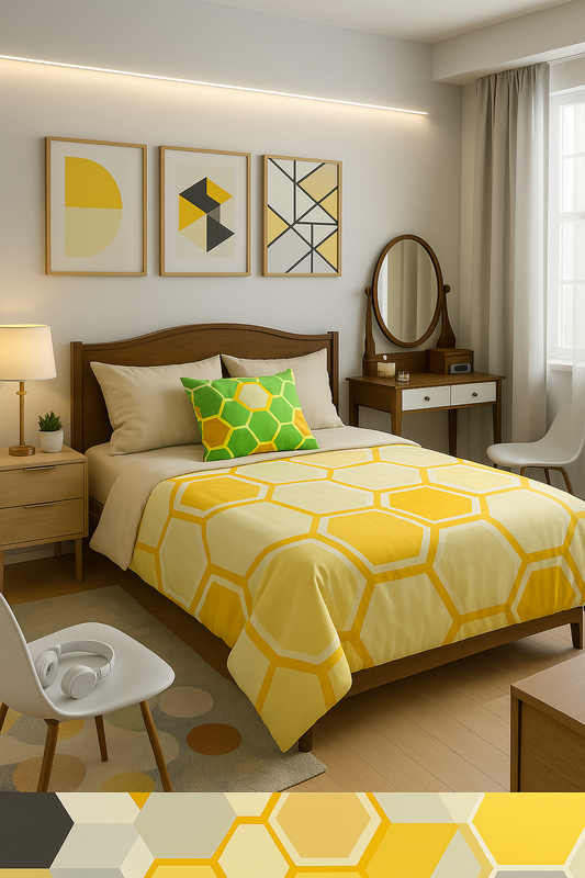 Honeycomb Microfiber Comforter Queen
