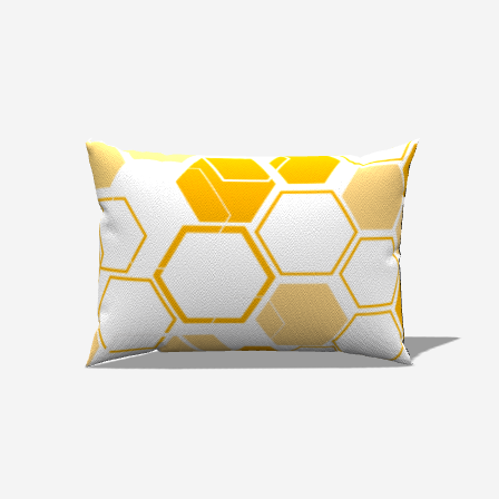 Honeycomb Cotton Twill Lumbar Pillow