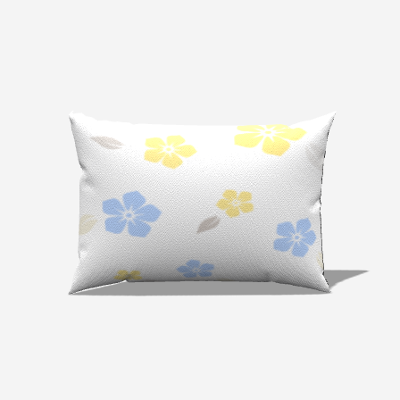 Flowers Cotton Twill Lumbar Pillow