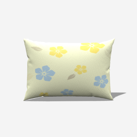 Flowers Cotton Twill Lumbar Pillow Cover